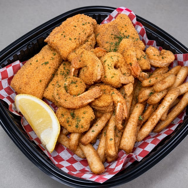 Fish and Shrimp.